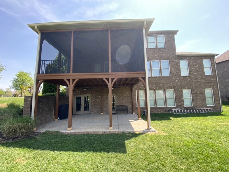 Two-story screened porch addition